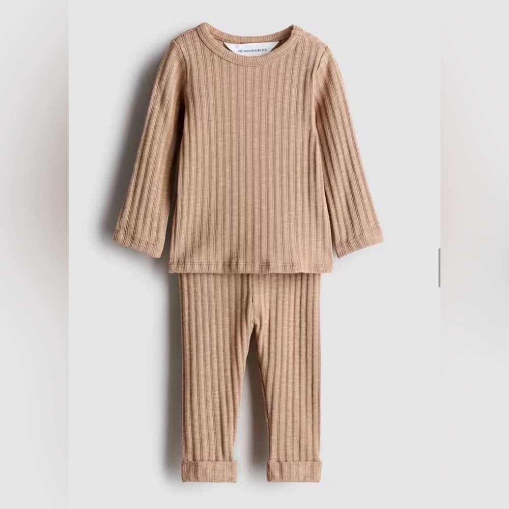 H&M ribbed cotton set